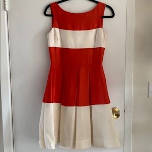 Fit and flare pleated dress